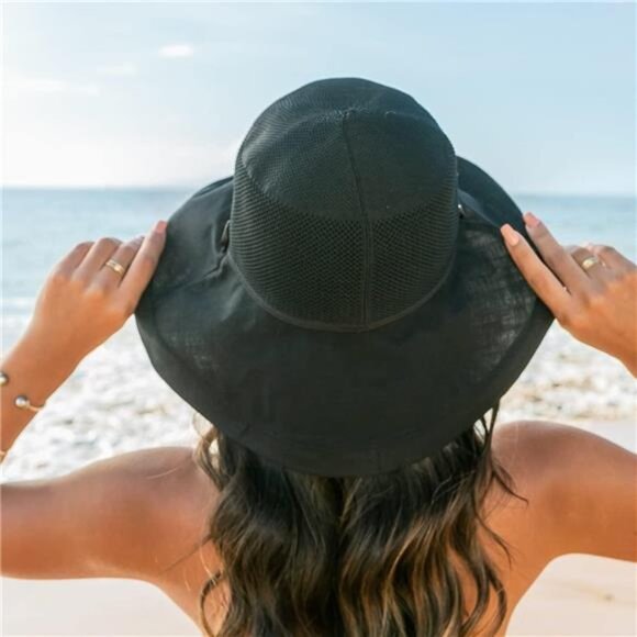 Women\'s Summer Mesh Sun Hat UV Protection Wide Brim Packable Beach Bucket Hat main image 7